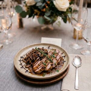 grilled-pork-tenderloin-with-caramelized-onion-mushroom-onion-gravy-balsamic-glaze