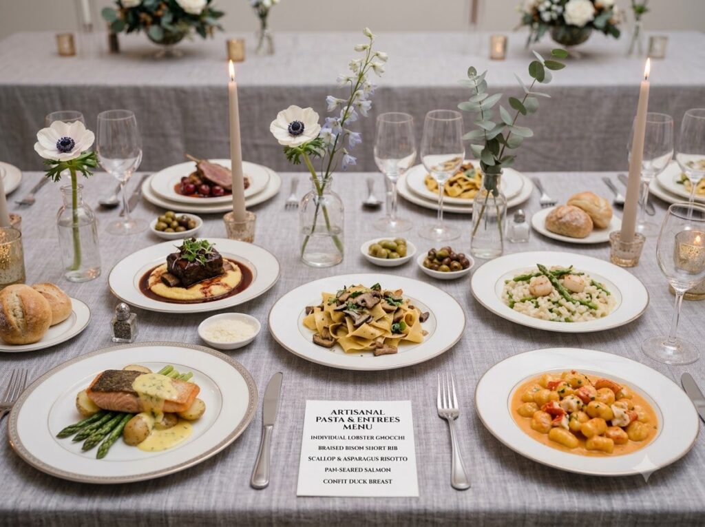 table filled with entrees 202607292053